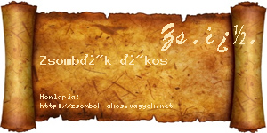 Zsombók Ákos névjegykártya